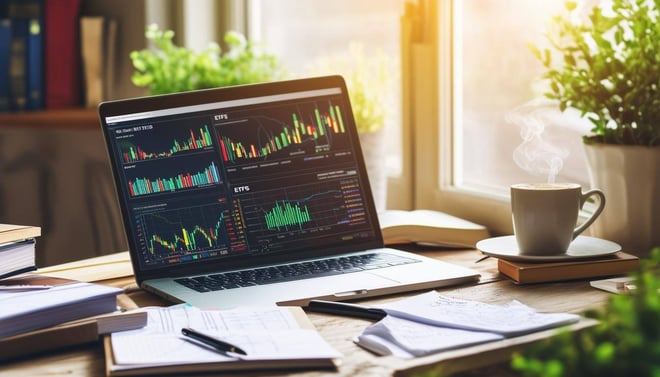 AI afbeelding van een computerscherm met grafieken